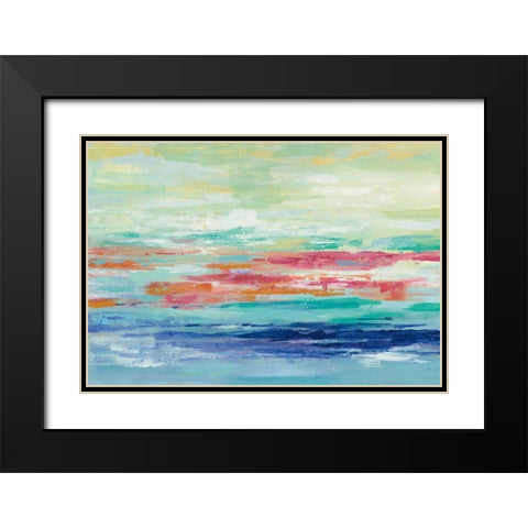 California Surf Black Modern Wood Framed Art Print with Double Matting by Vassileva, Silvia