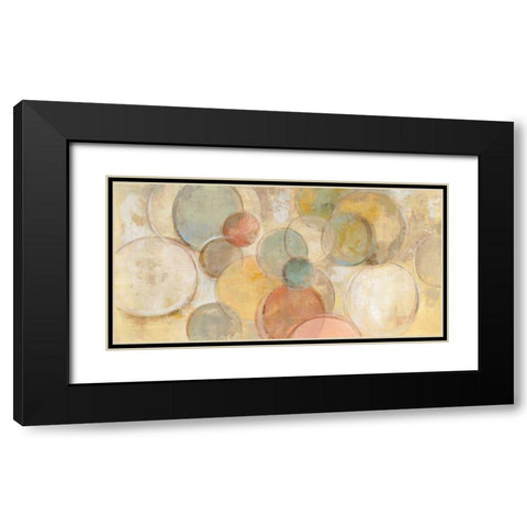 Fresco Bubbles Black Modern Wood Framed Art Print with Double Matting by Vassileva, Silvia