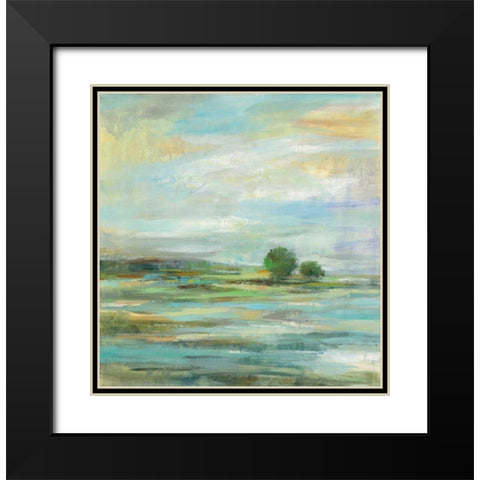 Spring Black Modern Wood Framed Art Print with Double Matting by Vassileva, Silvia