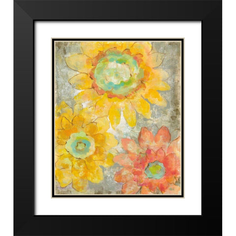 Venezia Fiori I Black Modern Wood Framed Art Print with Double Matting by Vassileva, Silvia