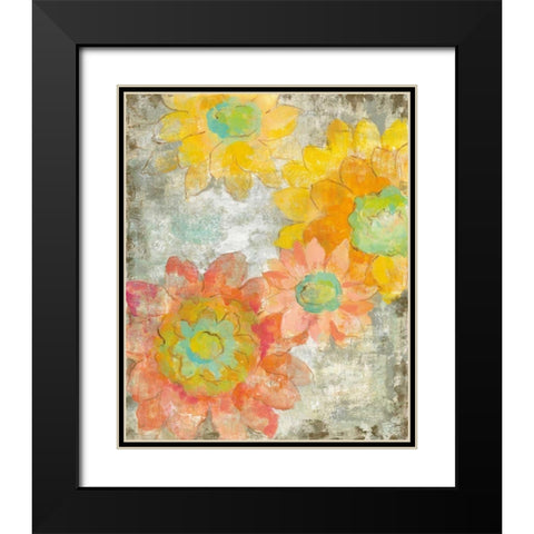 Venezia Fiori II Black Modern Wood Framed Art Print with Double Matting by Vassileva, Silvia