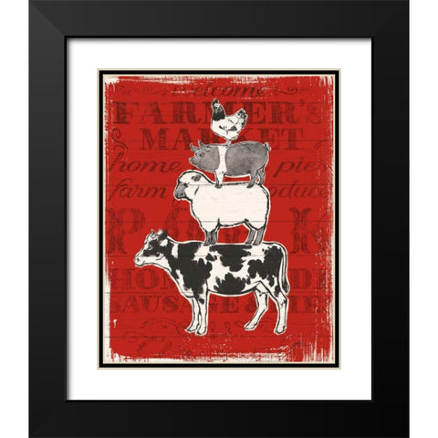 Farmers Market VI Black Modern Wood Framed Art Print with Double Matting by Penner, Janelle