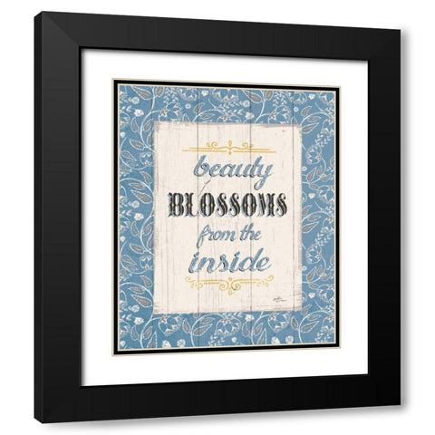 Blooming Season V Black Modern Wood Framed Art Print with Double Matting by Penner, Janelle