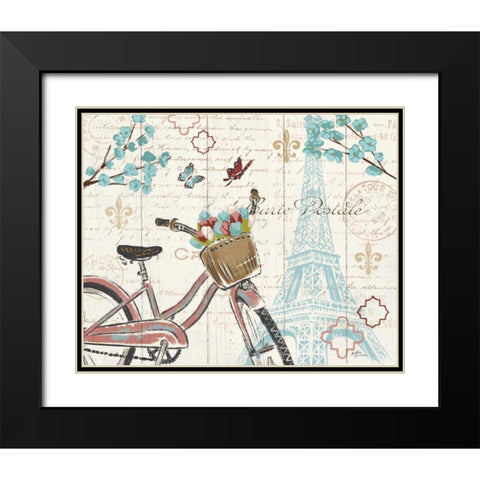 Paris Tour I Black Modern Wood Framed Art Print with Double Matting by Penner, Janelle