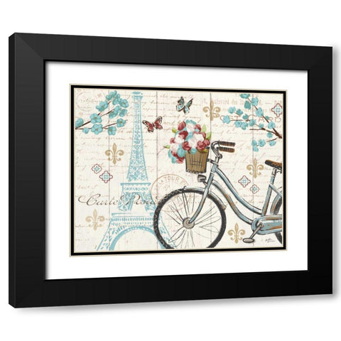 Paris Tour II Black Modern Wood Framed Art Print with Double Matting by Penner, Janelle