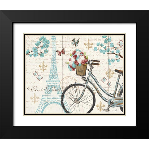 Paris Tour II Black Modern Wood Framed Art Print with Double Matting by Penner, Janelle