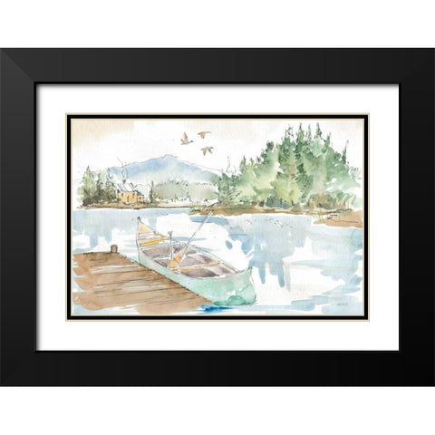 Lakehouse I Black Modern Wood Framed Art Print with Double Matting by Tavoletti, Anne