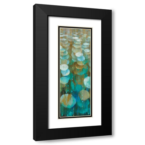 Raindrops III Black Modern Wood Framed Art Print with Double Matting by Nai, Danhui