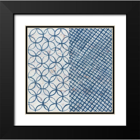 Maki Tile III Black Modern Wood Framed Art Print with Double Matting by Lovell, Kathrine