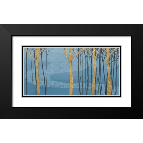 Katonah Gold Black Modern Wood Framed Art Print with Double Matting by Lovell, Kathrine
