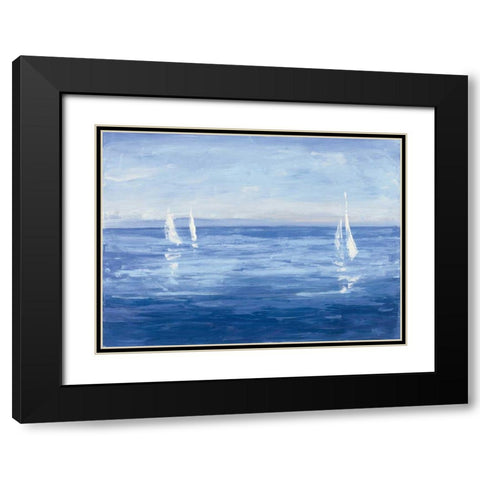 Open Sail Black Modern Wood Framed Art Print with Double Matting by Purinton, Julia