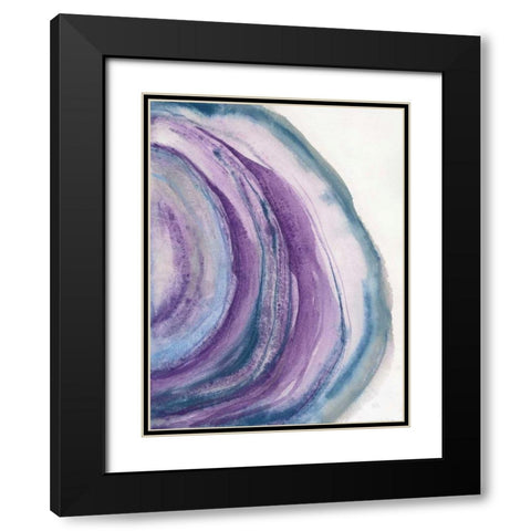 Watercolor Geode II Black Modern Wood Framed Art Print with Double Matting by Paschke, Chris