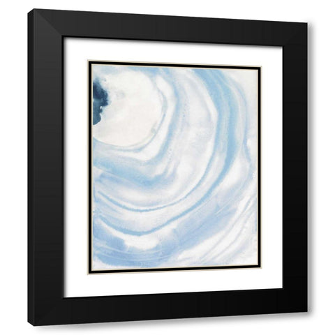 Watercolor Geode X Black Modern Wood Framed Art Print with Double Matting by Paschke, Chris