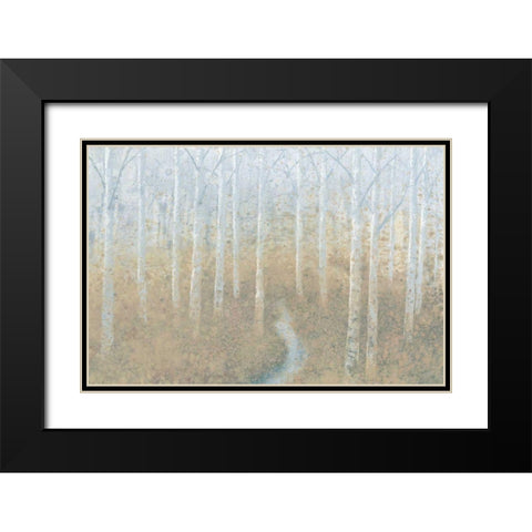 Silver Waters Crop Black Modern Wood Framed Art Print with Double Matting by Wiens, James