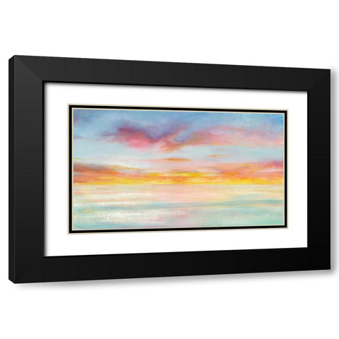 Pastel Sky Black Modern Wood Framed Art Print with Double Matting by Nai, Danhui