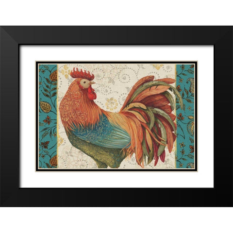 Rooster_Spice_I_II_III_IVA Black Modern Wood Framed Art Print with Double Matting by Brissonnet, Daphne