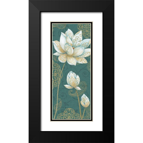 Lotus Dream IIB Black Modern Wood Framed Art Print with Double Matting by Daphne, Brissonnet