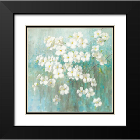 Spring Dream I Abstract Black Modern Wood Framed Art Print with Double Matting by Nai, Danhui