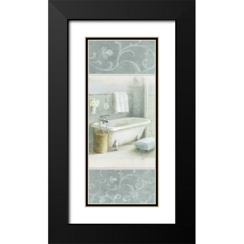 Refreshing Bath Brocade III Black Modern Wood Framed Art Print with Double Matting by Nai, Danhui