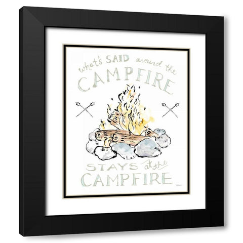 Girlfriends Cabin IV Black Modern Wood Framed Art Print with Double Matting by Schlabach, Sue