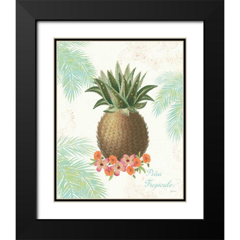 Flamingo Tropicale IV Black Modern Wood Framed Art Print with Double Matting by Schlabach, Sue