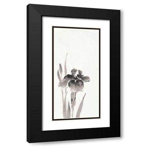 Japanese Iris III Black Modern Wood Framed Art Print with Double Matting by Paschke, Chris
