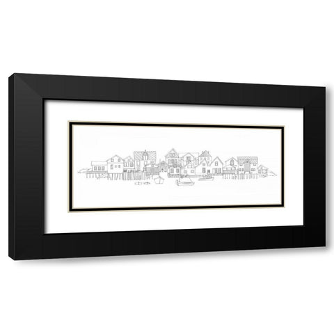 Nordic Village I Black Modern Wood Framed Art Print with Double Matting by Tillmon, Avery