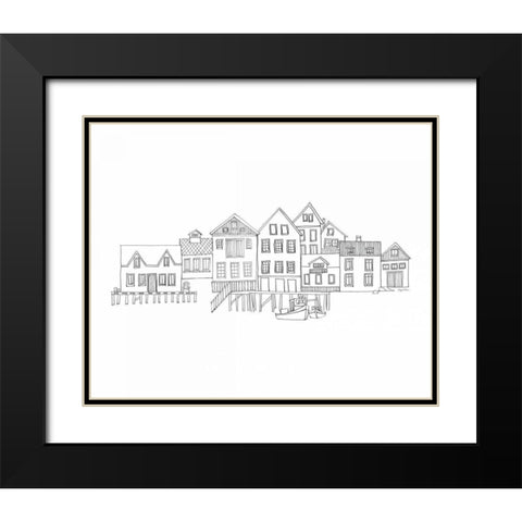 Nordic Village II Black Modern Wood Framed Art Print with Double Matting by Tillmon, Avery