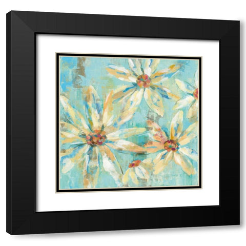 Fjord Floral I Black Modern Wood Framed Art Print with Double Matting by Vassileva, Silvia