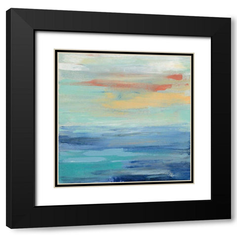 Sunset Beach II Black Modern Wood Framed Art Print with Double Matting by Vassileva, Silvia