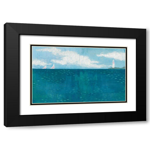 Lighthouse Sail Black Modern Wood Framed Art Print with Double Matting by Averinos, Melissa