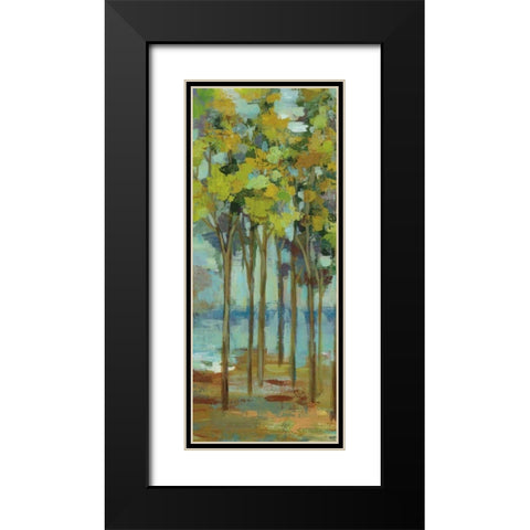 Spring Trees Panel I Black Modern Wood Framed Art Print with Double Matting by Vassileva, Silvia