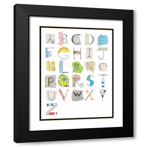 Alphabet I Black Modern Wood Framed Art Print with Double Matting by Prahl, Courtney