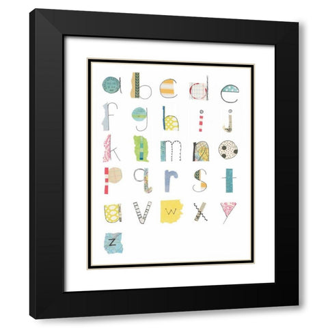 Alphabet II Black Modern Wood Framed Art Print with Double Matting by Prahl, Courtney