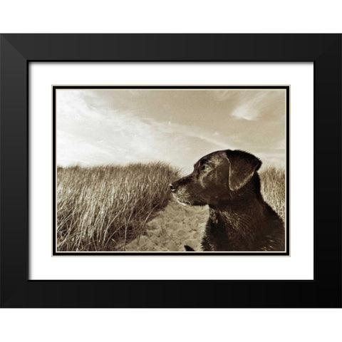 At the Beach Black Modern Wood Framed Art Print with Double Matting by Dratfield, Jim