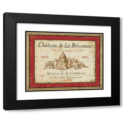 French Wine Label I Black Modern Wood Framed Art Print with Double Matting by Brissonnet, Daphne