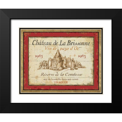 French Wine Label I Black Modern Wood Framed Art Print with Double Matting by Brissonnet, Daphne