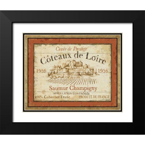 French Wine Label II Black Modern Wood Framed Art Print with Double Matting by Brissonnet, Daphne