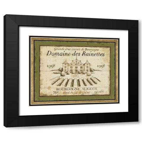 French Wine Label III Black Modern Wood Framed Art Print with Double Matting by Brissonnet, Daphne