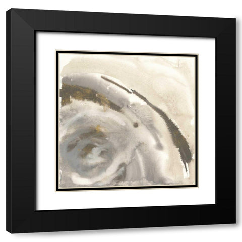 Gold Dust Nebula I Black Modern Wood Framed Art Print with Double Matting by Paschke, Chris