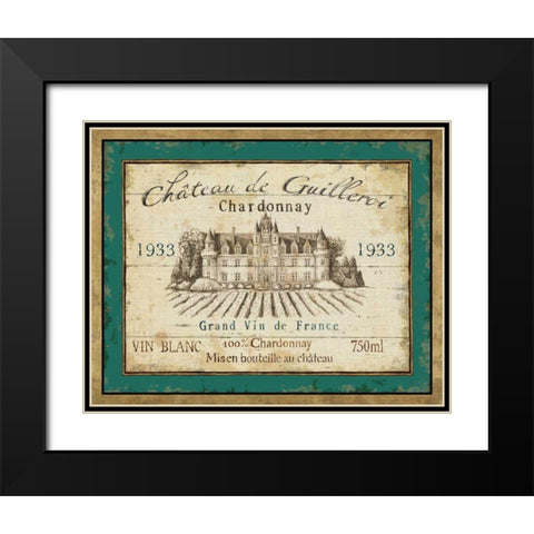 French Wine Label IV Black Modern Wood Framed Art Print with Double Matting by Brissonnet, Daphne