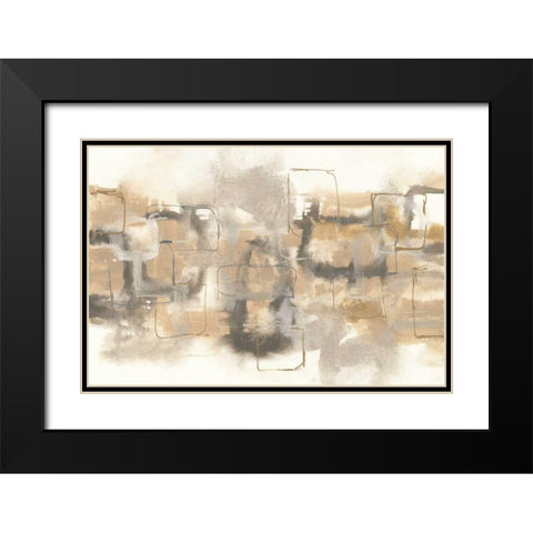 Platinum Neutrals II Black Modern Wood Framed Art Print with Double Matting by Paschke, Chris