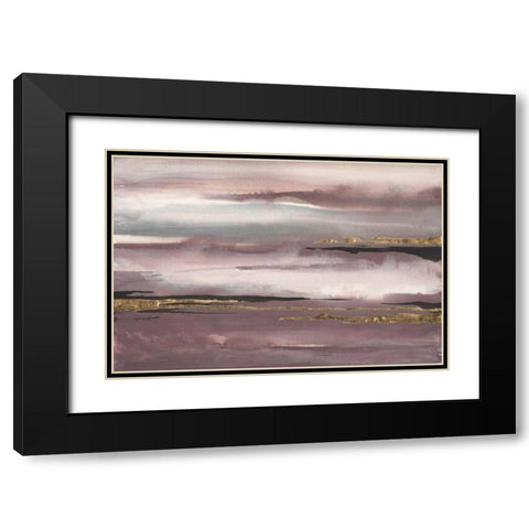 Gilded Storm I Black Modern Wood Framed Art Print with Double Matting by Paschke, Chris