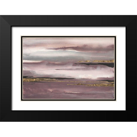 Gilded Storm I Black Modern Wood Framed Art Print with Double Matting by Paschke, Chris