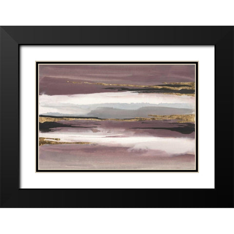 Gilded Storm II Black Modern Wood Framed Art Print with Double Matting by Paschke, Chris