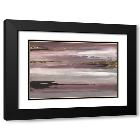 Gilded Storm IV Black Modern Wood Framed Art Print with Double Matting by Paschke, Chris