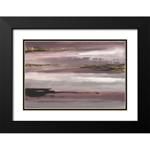 Gilded Storm IV Black Modern Wood Framed Art Print with Double Matting by Paschke, Chris