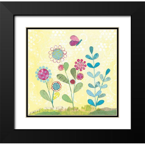 Pattys Garden III Black Modern Wood Framed Art Print with Double Matting by Prahl, Courtney