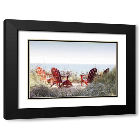 Afternoon by the Lake Black Modern Wood Framed Art Print with Double Matting by Studio, Brookview