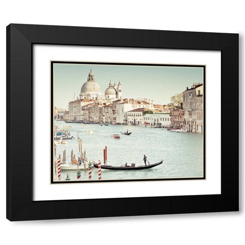Grand Canal Black Modern Wood Framed Art Print with Double Matting by Bevan, Keri
